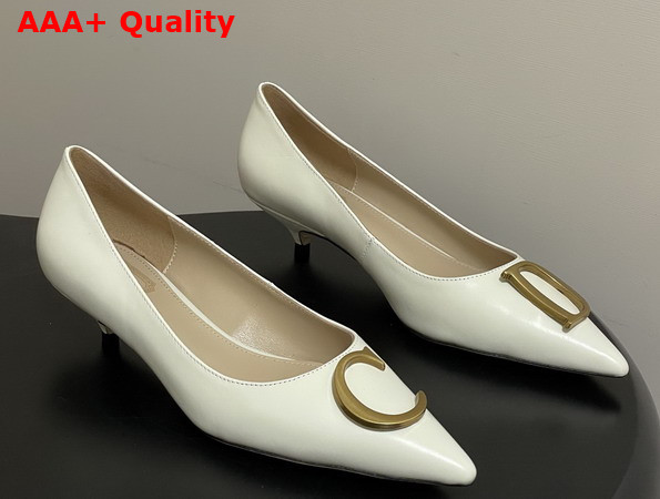 Dior Initials Pump in White Calfskin Replica