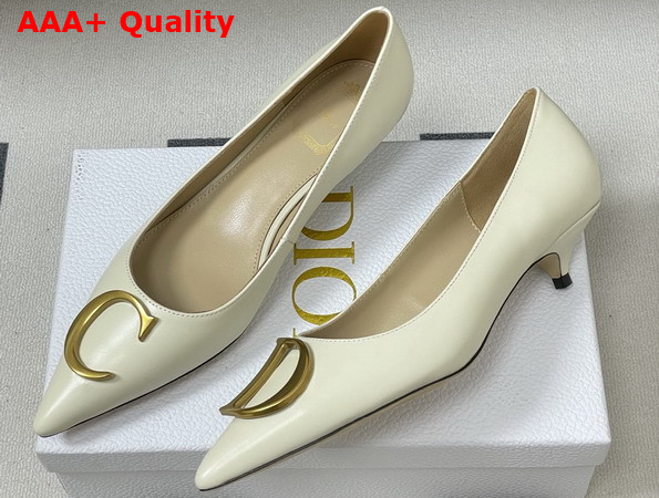 Dior Initials Pump in White Calfskin Replica