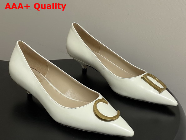 Dior Initials Pump in White Calfskin Replica