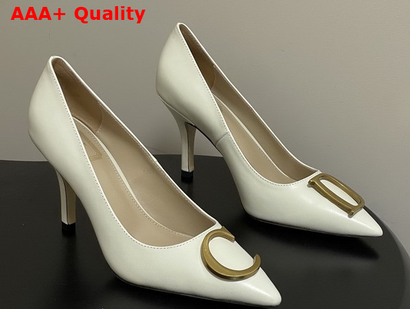 Dior Initials Pump in White Calfskin Replica