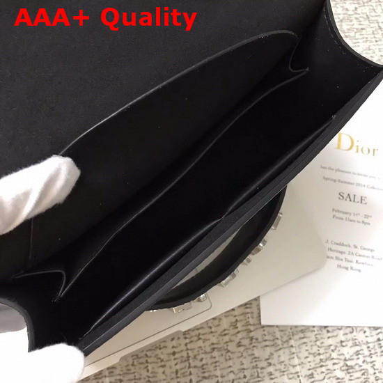 Dior J Adior Flap Bag in Black and White Printed Calfskin Replica