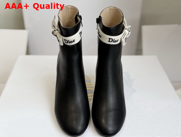 Dior J Adior Heeled Ankle Boot Black Lambskin Replica