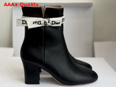 Dior J Adior Heeled Ankle Boot Black Lambskin Replica