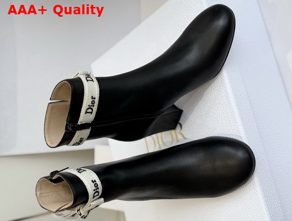 Dior J Adior Heeled Ankle Boot Black Lambskin Replica