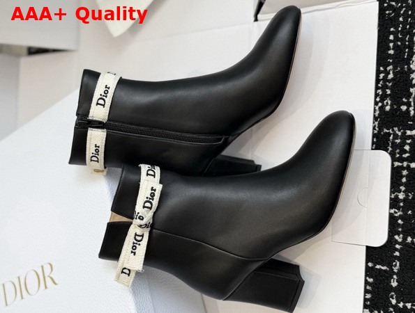 Dior J Adior Heeled Ankle Boot Black Lambskin Replica