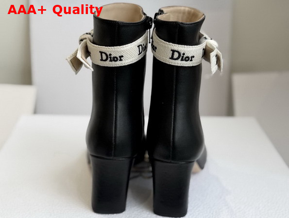 Dior J Adior Heeled Ankle Boot Black Lambskin Replica