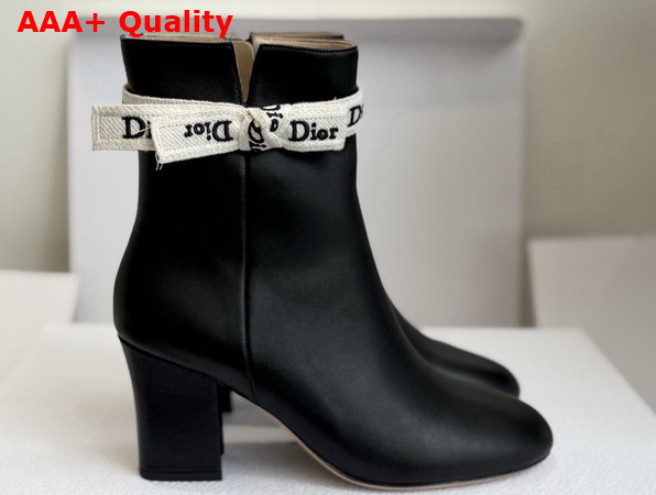 Dior J Adior Heeled Ankle Boot Black Lambskin Replica