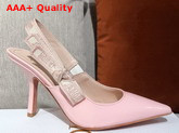 Dior J Adior Slingback Pump Pink Patent Calfskin Replica