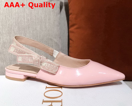 Dior J Adior Slingback Pump Pink Patent Calfskin Replica
