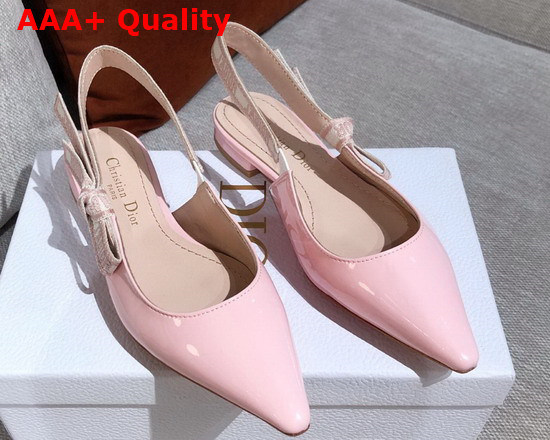 Dior J Adior Slingback Pump Pink Patent Calfskin Replica