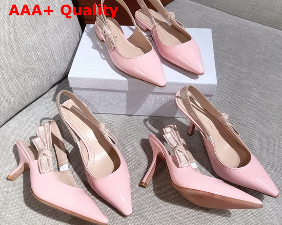 Dior J Adior Slingback Pump Pink Patent Calfskin Replica