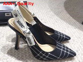 Dior J Adior Tartan Wool Slingback Replica