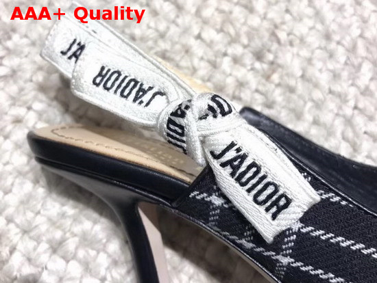 Dior J Adior Tartan Wool Slingback Replica