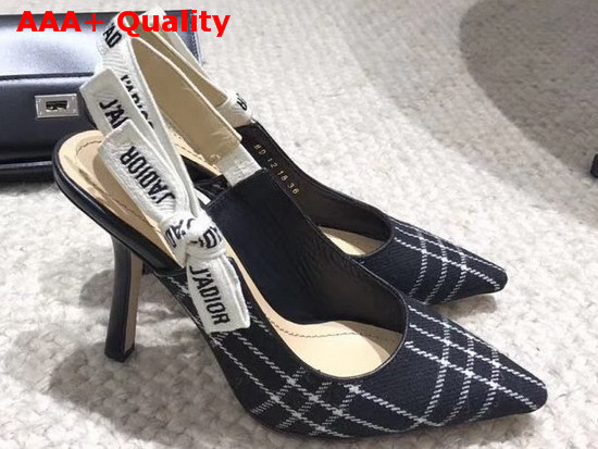 Dior J Adior Tartan Wool Slingback Replica