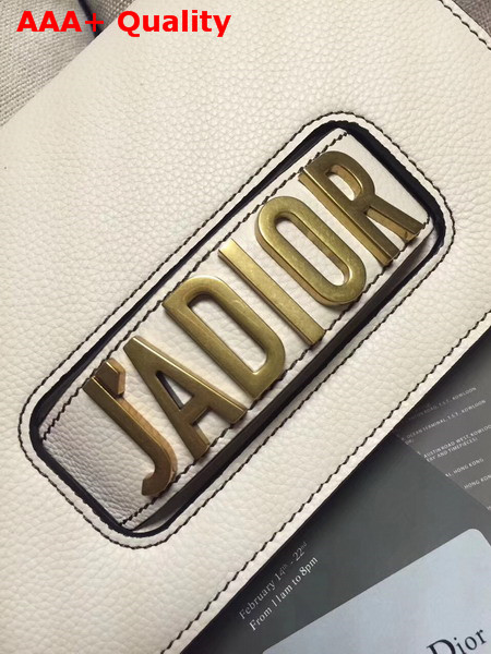 Dior J adior Flap Bag in White Grained Calfskin Replica