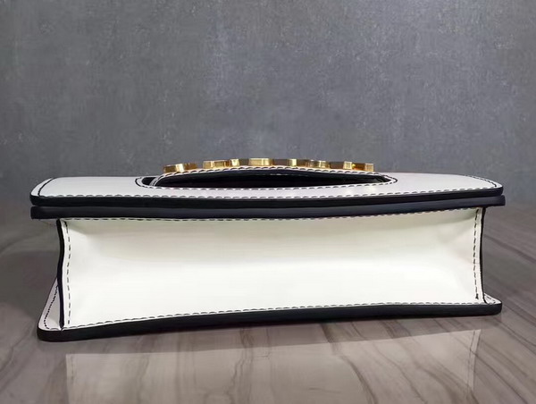 Dior J adior Flap Bag with Chain in Off White Calfskin For Sale