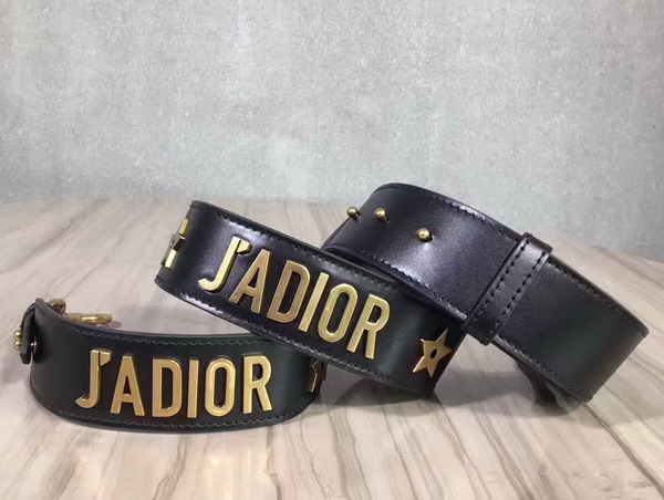 Dior J adior Shoulder Strap in Black Calfskin For Sale