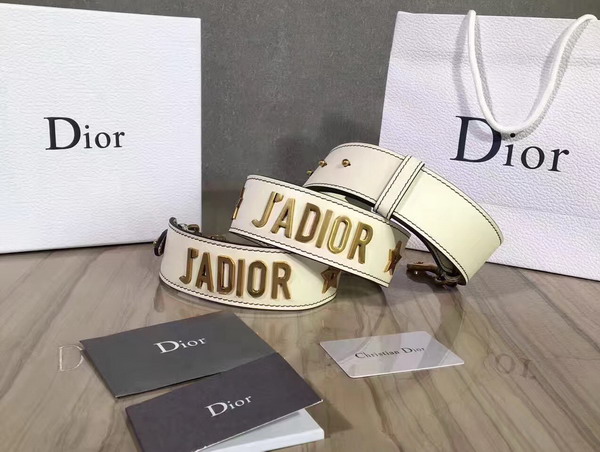 Dior J adior Shoulder Strap in Off White Calfskin For Sale