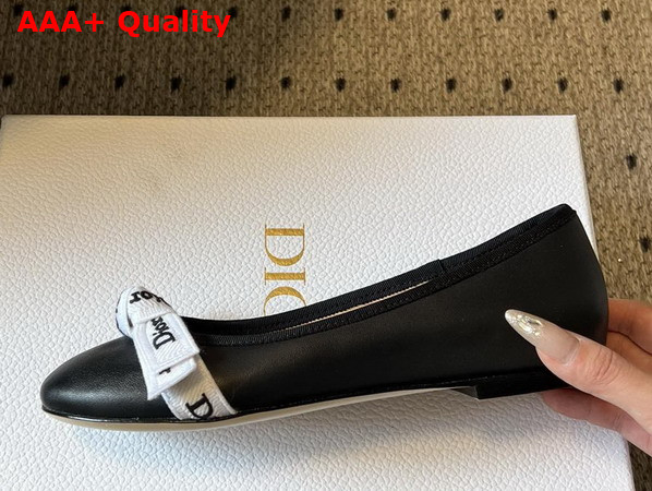 Dior Jadior Ballet Flat in Black Lambskin Replica