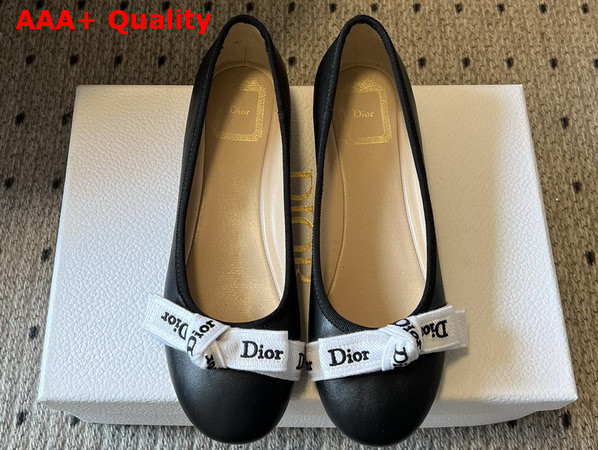 Dior Jadior Ballet Flat in Black Lambskin Replica
