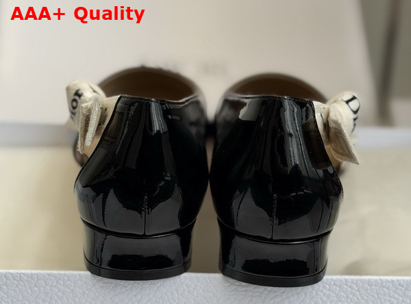 Dior Jadior Ballet Flat in Black Patent Calfskin Replica
