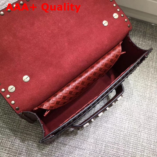 Dior Jadior Flap Bag in Red Studded Calfskin Replica