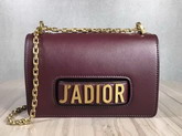 Dior Jadior Flap Bag with Chain in Oxblood Calfskin For Sale