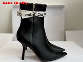 Dior Jadior Heeled Ankle Boot in Black Lambskin Replica