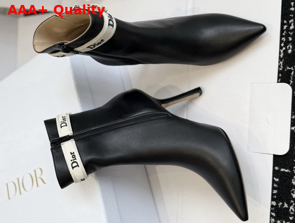 Dior Jadior Heeled Ankle Boot in Black Lambskin Replica