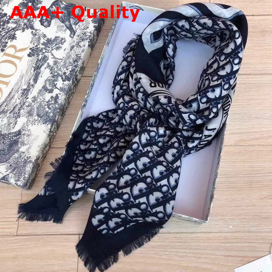 Dior Jadior Oblique Square Scarf in Black Replica