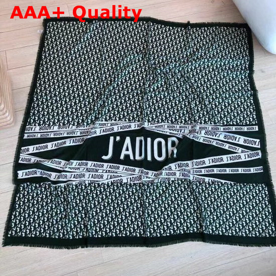 Dior Jadior Oblique Square Scarf in Green Replica