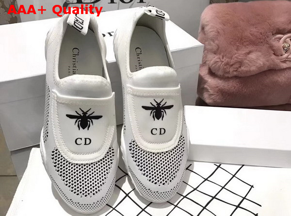 Dior Jadior Perforated Sneaker in White Technical Canvas Replica