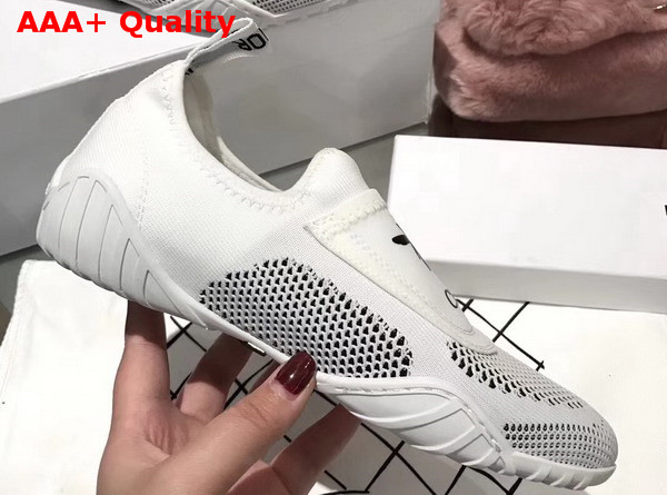 Dior Jadior Perforated Sneaker in White Technical Canvas Replica