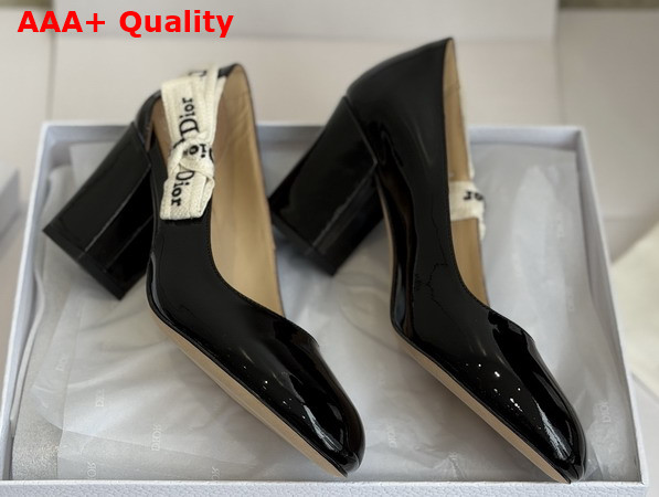 Dior Jadior Pump in Black Patent Calfskin Replica