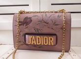 Dior Jadior Studded Flap Bag with Chain in Light Pink Calfskin For Sale