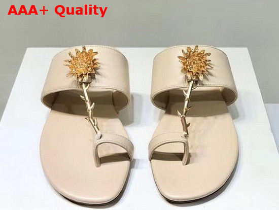 Dior Jardin Thong Sandal Cream Calfskin Replica