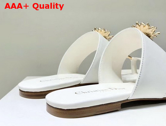 Dior Jardin Thong Sandal White Calfskin Replica