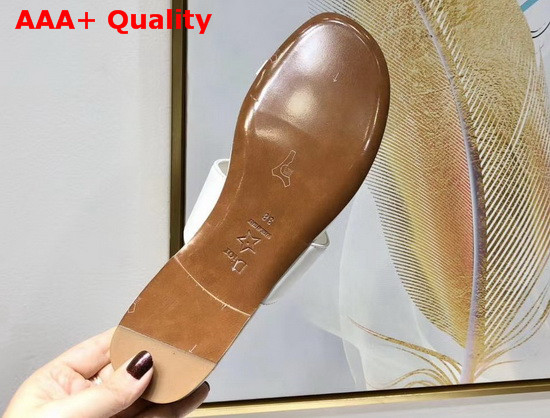 Dior Jardin Thong Sandal White Calfskin Replica