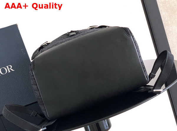 Dior Jett Backpack with Flap Black Dior Oblique Jacquard Replica