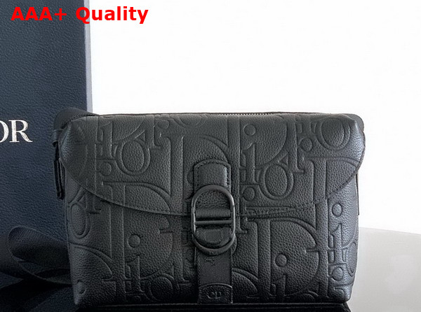 Dior Jett Zipped Messenger Bag Black Dior Gravity Leather Replica