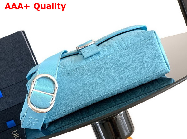 Dior Jett Zipped Messenger Bag Myosotis Blue Dior Gravity Leather Replica