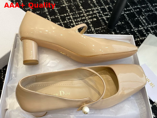 Dior Jolie Dior Pump Nude Patent Calfskin Replica