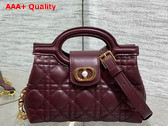 Dior Jolie Top Handle Mini Bag in Plum Cannage Lambskin Replica
