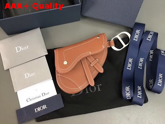 Dior Key Ring Saddle in Brown Replica