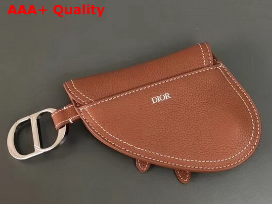 Dior Key Ring Saddle in Brown Replica