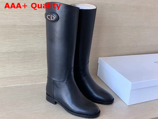 Dior Knee Boot in Black Calfskin Replica