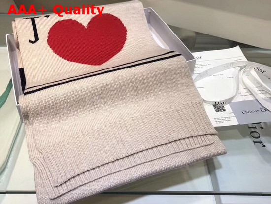 Dior Knit Scarf in Pink with a Love Messenge Replica
