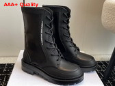 Dior Lace Up Boot in Black Calfskin Replica