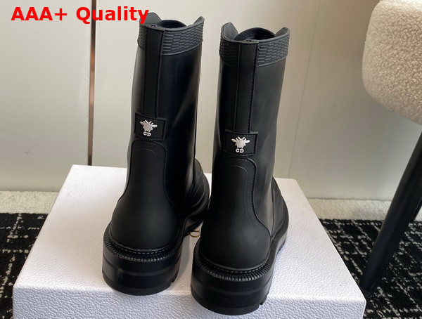 Dior Lace Up Boot in Black Calfskin Replica