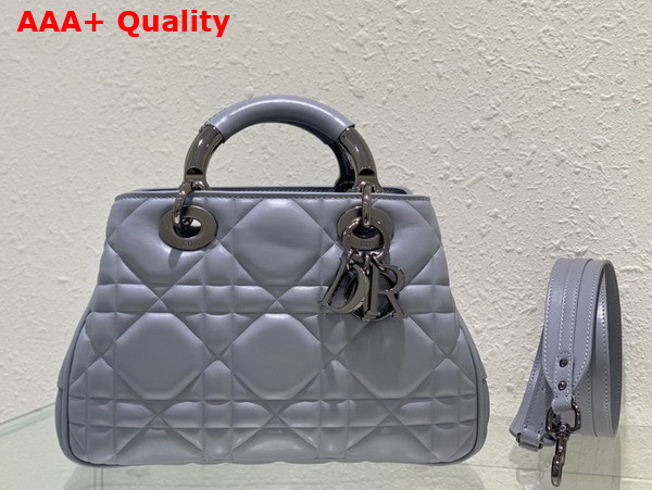 Dior Lady 95 22 Bag Cloud Blue Cannage Calfskin Replica